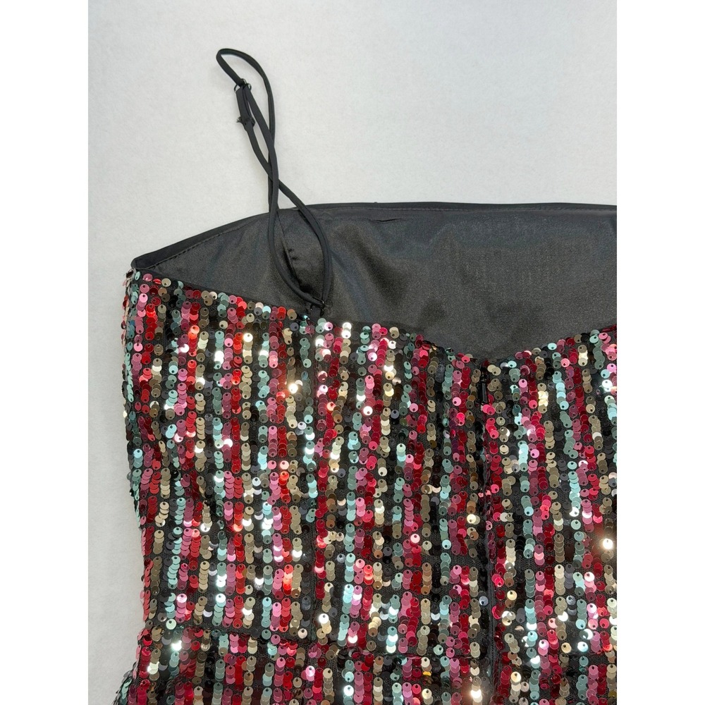 MILLY Christie Dress Women's Size 8 Multicolor Sequin Striped Cocktail NWT $375 - Picture 15 of 16